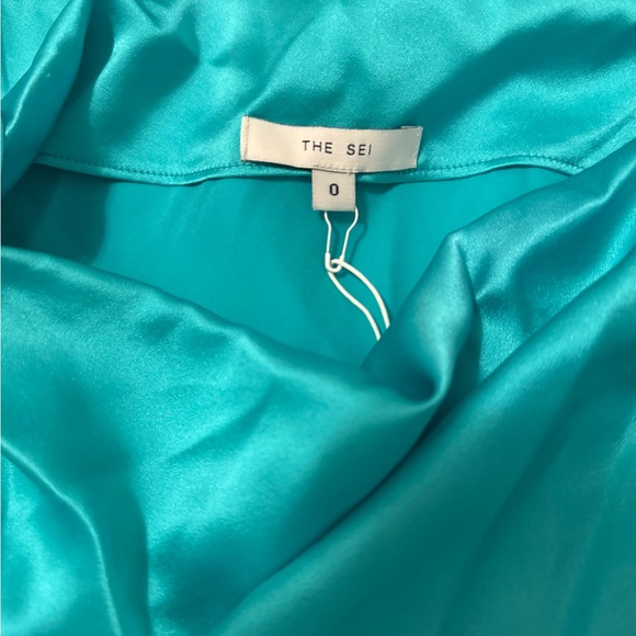 Women's Teal Satin set - Picture 5 of 6